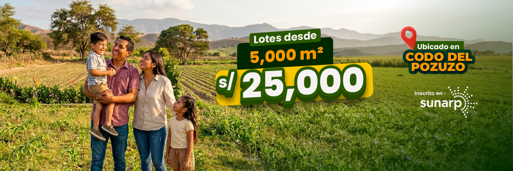 Lotes desde 5,000 m² — Codo del Pozuzo